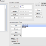 JMP Fit Model Dialog